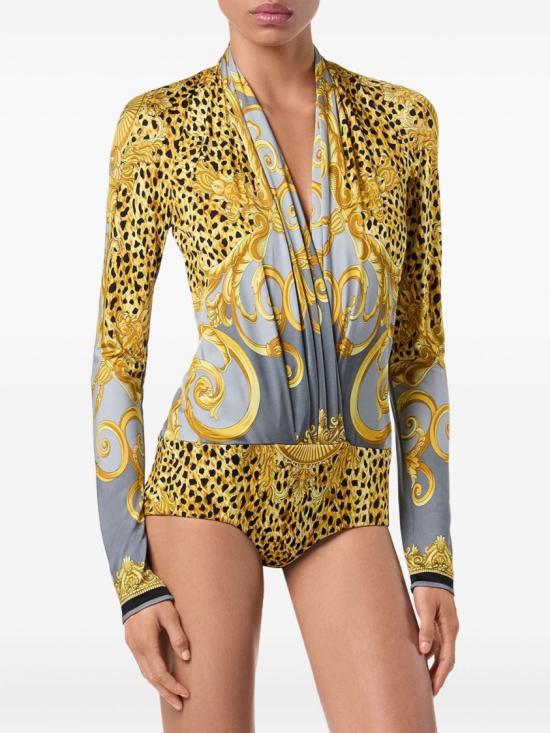25FW 베르사체 바디수트 티셔츠 1005321 1A16251 5E700 Multicolor - VERSACE