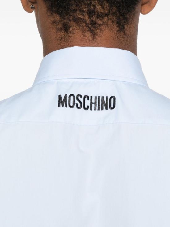 25FW 모스키노 긴팔 셔츠 A0223 5235 1293 Blue - MOSCHINO