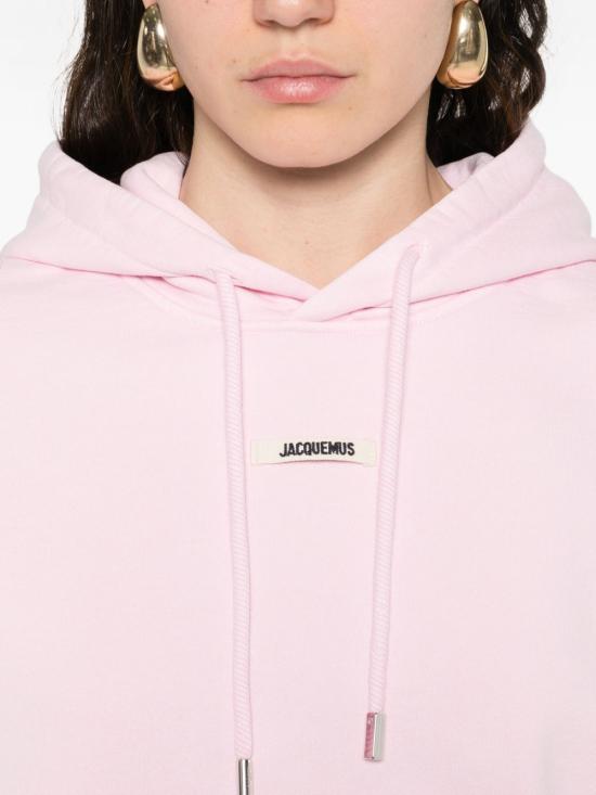 26SS 자크뮈스 르 그로그랭 후드 티셔츠 HOW00247AJ00109 431 Pink - JACQUEMUS