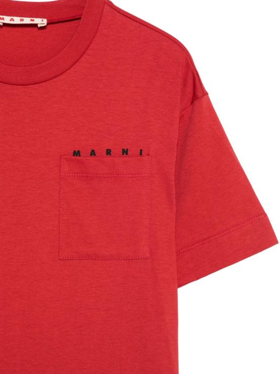 26SS [키즈] 마르니 티셔츠 M01415M00RF 0M435 Red - MARNI