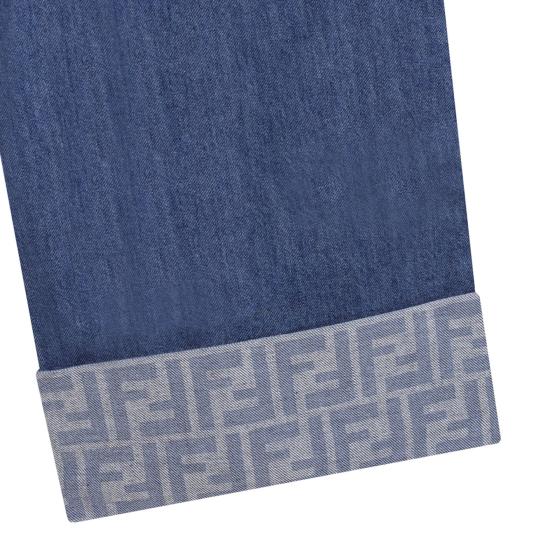 25FW [키즈] 펜디 팬츠 JUF149ATRF F0QG0 DARKBLU - FENDI