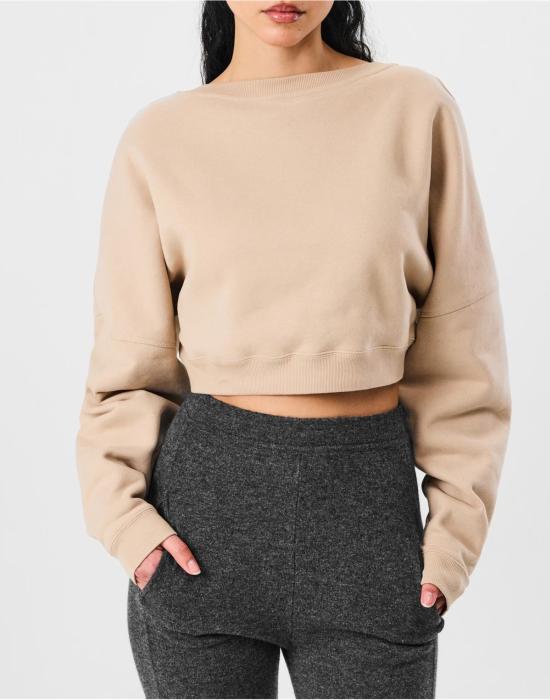 26SS 생로랑 크롭 스웨트셔츠 770879Y36SW9921 BEIGE - SAINT LAURENT