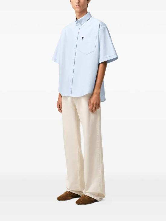 26SS 아미 긴팔 셔츠 HSH823CO0031 450 BLUE - AMI