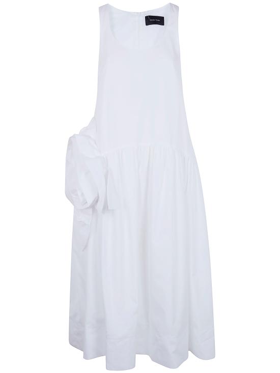 26SS 시몬로샤 미디 원피스 7471R1287 WHITE