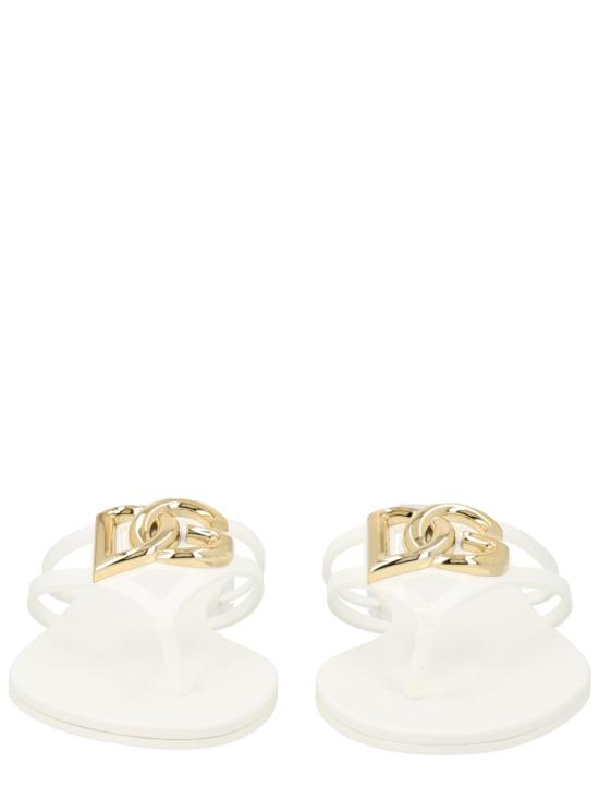 26SS 돌체앤가바나 러버 비치웨어 슬라이드 CW2418AY81780001 WHITE - DOLCE & GABBANA