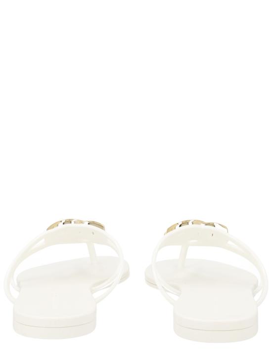 26SS 돌체앤가바나 러버 비치웨어 슬라이드 CW2418AY81780001 WHITE - DOLCE & GABBANA