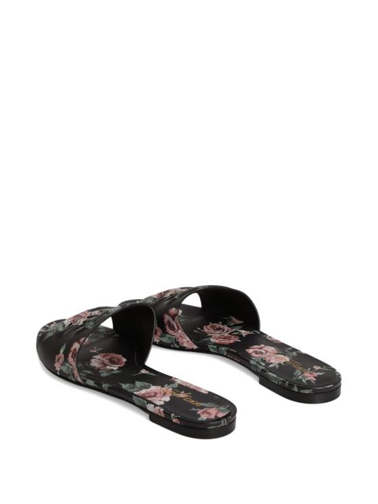 26SS 돌체앤가바나 카프스킨 플랫 슬리퍼 CQ0436AZ046HN5XQ BLACK - DOLCE & GABBANA