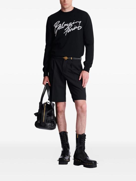 26SS 발망 스웨터 GH1KD000KJ61EAB BLACK - BALMAIN