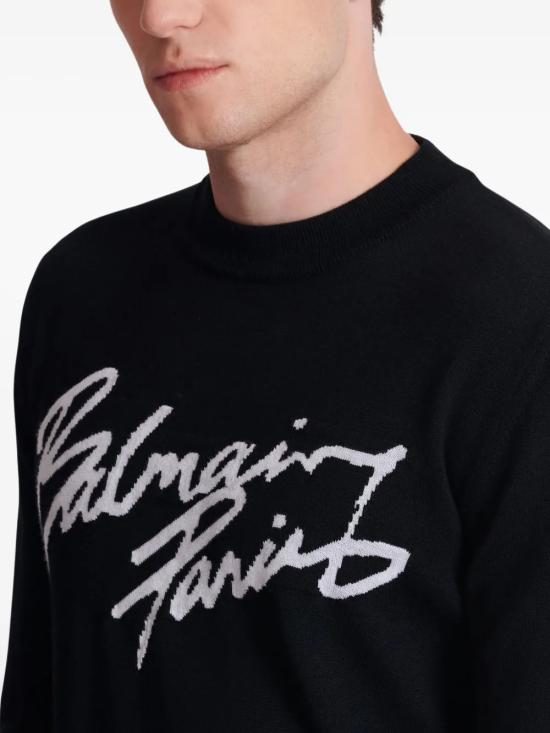 26SS 발망 스웨터 GH1KD000KJ61EAB BLACK - BALMAIN