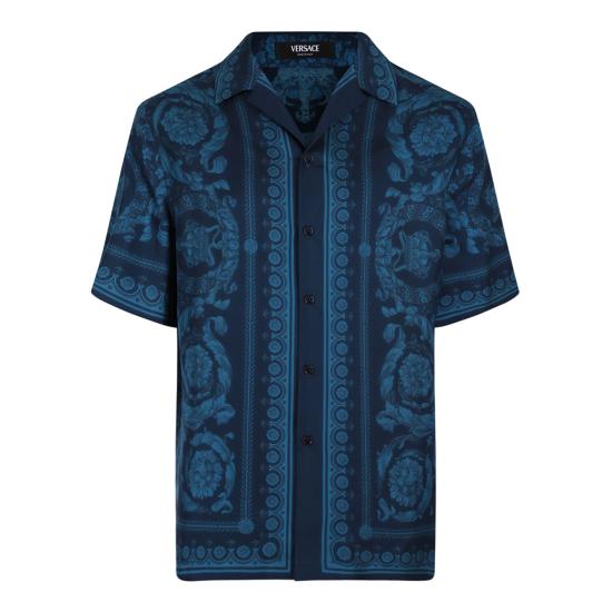 26SS 베르사체 긴팔 셔츠 10039261A135575UH90 PETROL BLUE TONAL