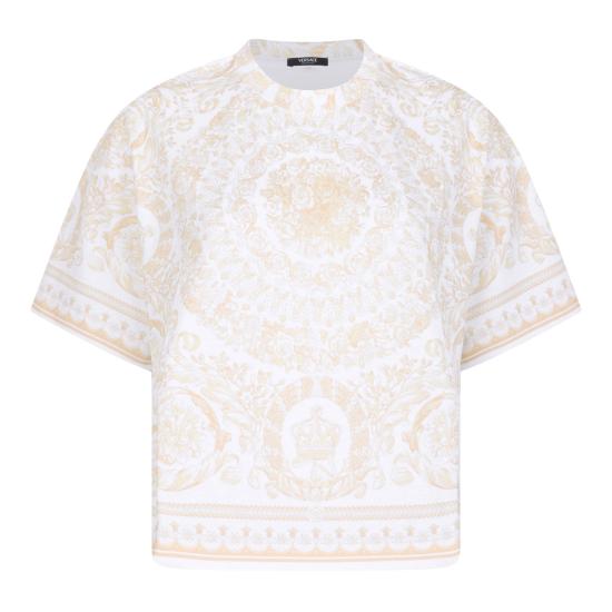26SS 베르사체 반팔 티셔츠 10231611A172515Y570 WASHED OUT GOLD