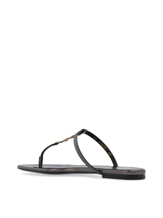 26SS 생로랑 라미네이티드 메탈릭 레더 카산드라 슬라이드 7760810NLDD2121 BROWN - SAINT LAURENT