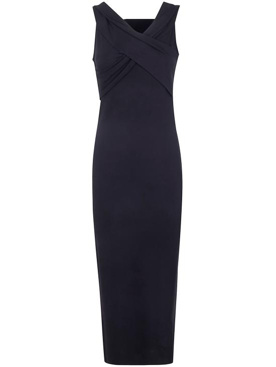 26SS 엠포리오 아르마니 미디 원피스 EW003527AF16066 UC001 BLACK