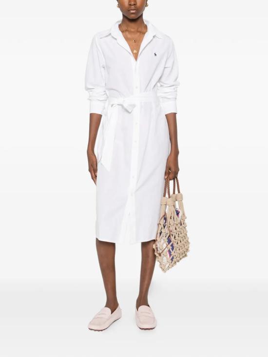 26SS 폴로 랄프로렌 미디 원피스 211B18781 001 WHITE - POLO RALPH LAUREN