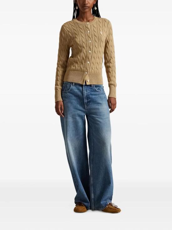 26SS 폴로 랄프로렌 폴로 자수 케이블 니트 가디건 211971868 502 GREEN - POLO RALPH LAUREN