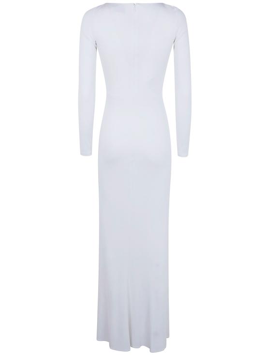 26SS 엘리자베타프랜치 미디 원피스 ABR1461E2 360 WHITE - ELISABETTA FRANCHI
