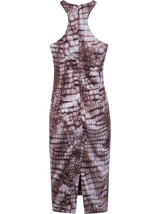 26SS 엘리자베타프랜치 미디 원피스 AB89161E2 644 BROWN - ELISABETTA FRANCHI