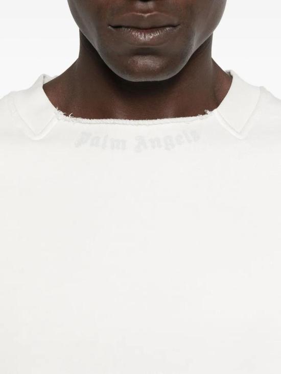 26FW 팜앤젤스 스웨터 PMBA08KF25FLE001030B White - PALM ANGELS