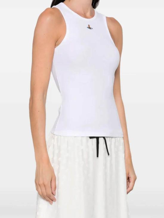 26SS 비비안웨스트우드 민소매 티셔츠 3G01003ZJ009CA401 White - VIVIENNE WESTWOOD