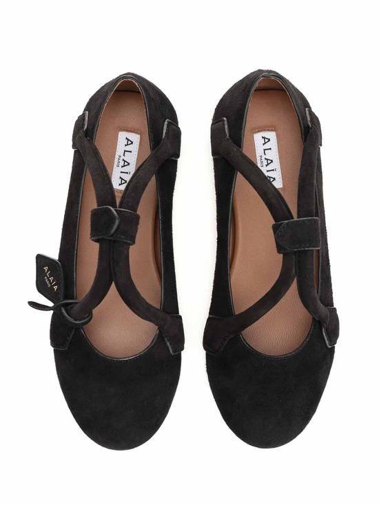 25FW 알라이아 플랫 슈즈 AA3A1011C0C05999 Black - ALAIA