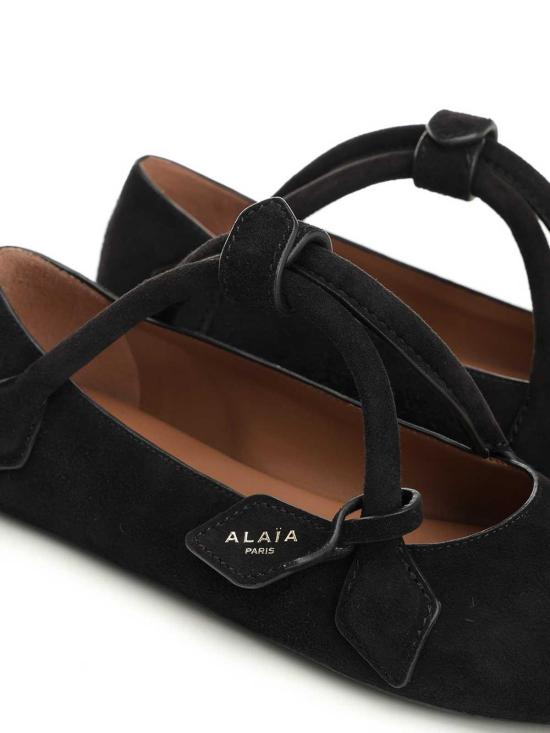 25FW 알라이아 플랫 슈즈 AA3A1011C0C05999 Black - ALAIA