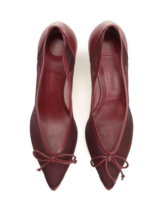 25FW 자크뮈스 힐/펌프스 25HFOW00178AW00661490 Dark Red - JACQUEMUS