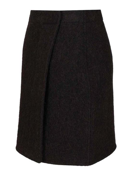25FW 르메르 미디 스커트 SK1061LF504BK999 Black - LEMAIRE