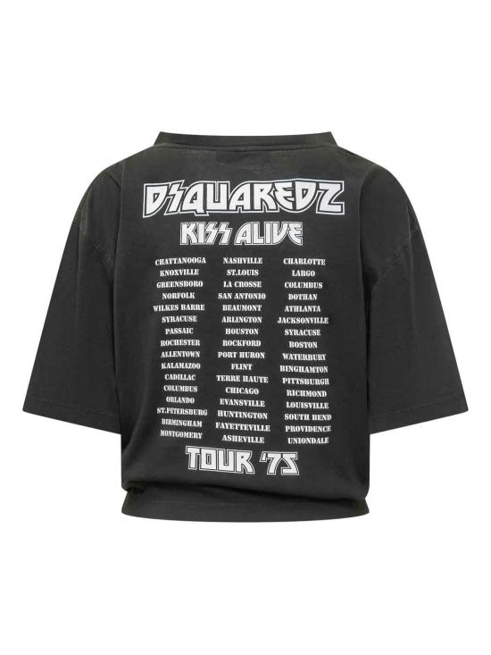 25FW 디스퀘어드2 반팔 티셔츠 S72GD0611D20035900 Black - DSQUARED2