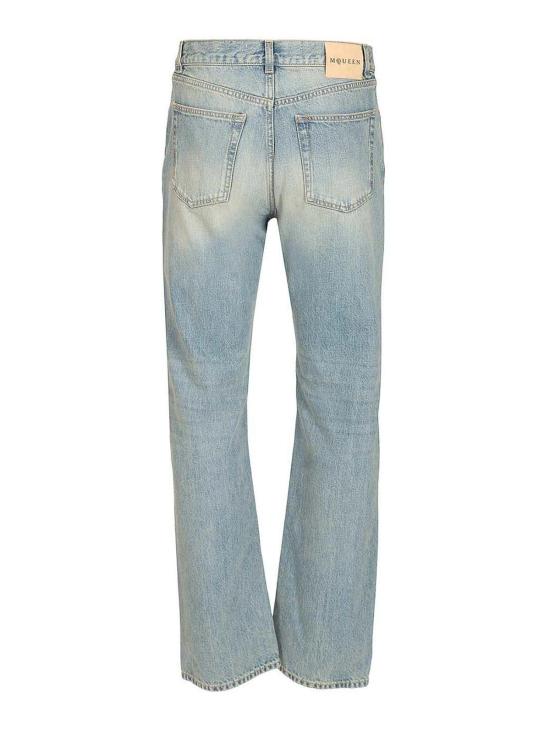 26SS 알렉산더 맥퀸 스트레이트 팬츠 845485QYABU4211 Light Blue - ALEXANDER MCQUEEN