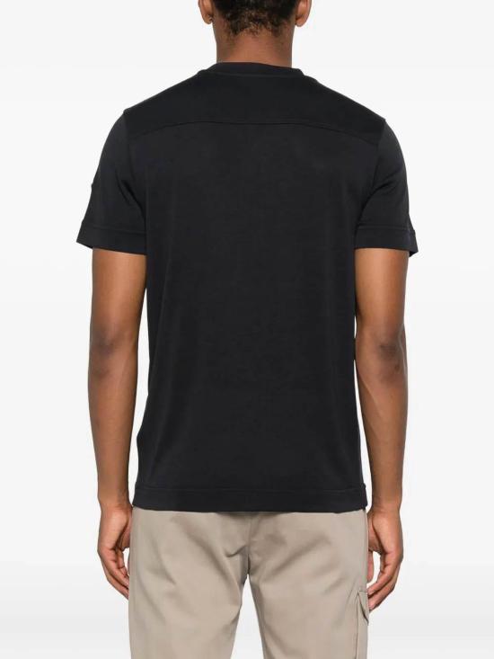 25FW 몽클레어 레터링 로고 프린팅 티셔츠 K20918C0002889B2Q742 Dark Blue - MONCLER