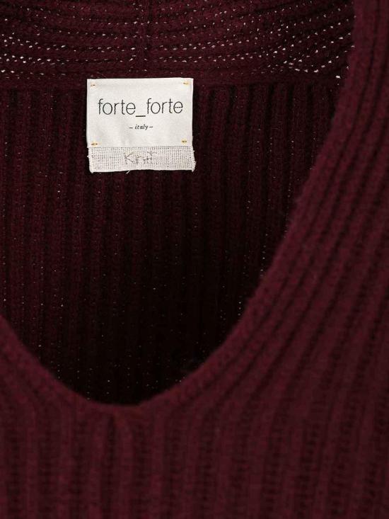 26FW 포르테포르테 탑 14436F48M2510 Dark Red - FORTE FORTE