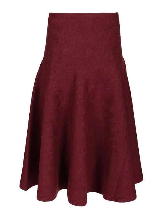  알라이아 플레어 팬츠 AA9J2418K115B332 Dark Red - ALAIA