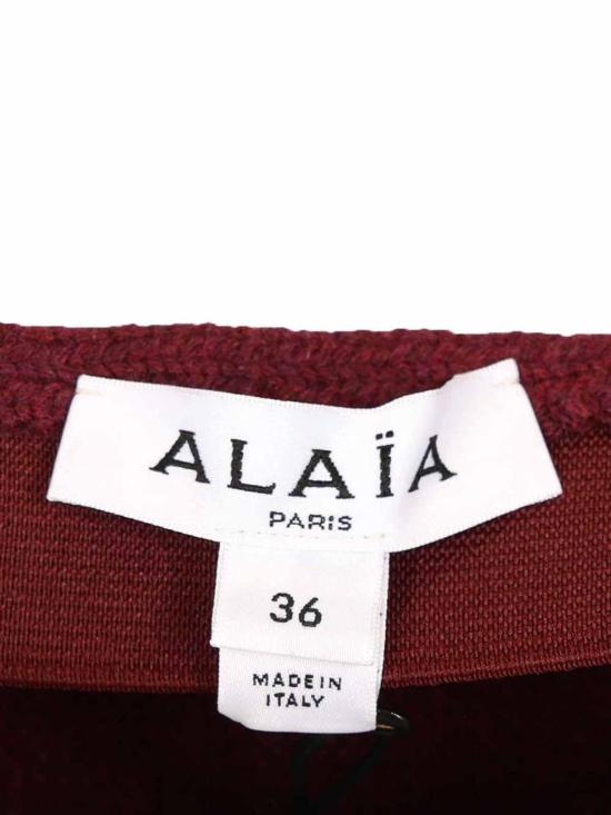  알라이아 플레어 팬츠 AA9J2418K115B332 Dark Red - ALAIA