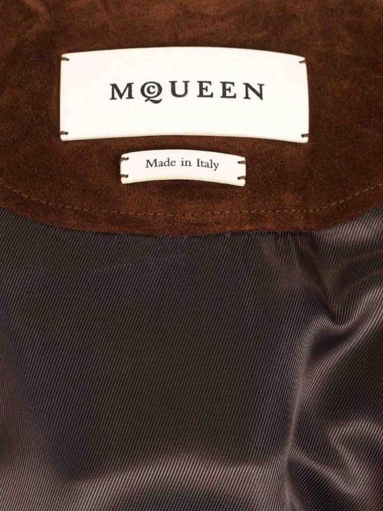26SS 알렉산더 맥퀸 가죽 자켓 857770Q5AQ22023 Brown - ALEXANDER MCQUEEN