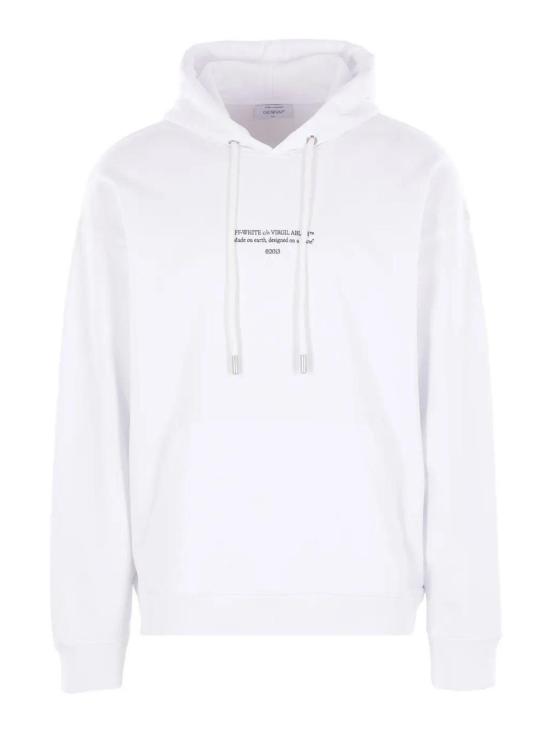 26FW 오프화이트 로고 프린트 캥거루 포켓 후드 티셔츠셔츠 OMBB085F25FLE0160110