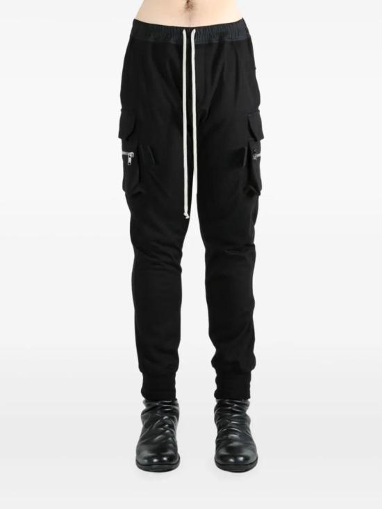 25FW 릭 오웬스 트레이닝/조거 팬츠 RU02E1396BA09 Black - RICK OWENS