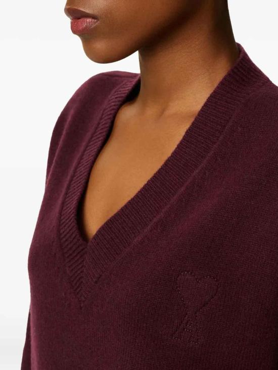 25FW 아미 스웨터 UKS820KN0071692 Red - AMI