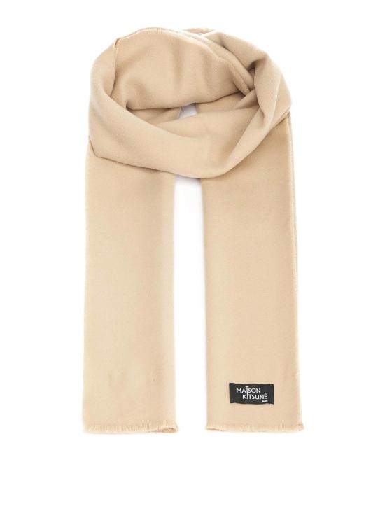 25FW 메종키츠네 울 프린지 스카프 PW06200WB00280335 Beige