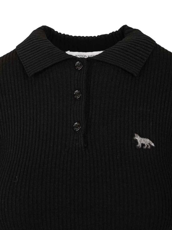 25FW 메종키츠네 폴로 티셔츠 PW00206KT1155P199 Black - MAISON KITSUNE