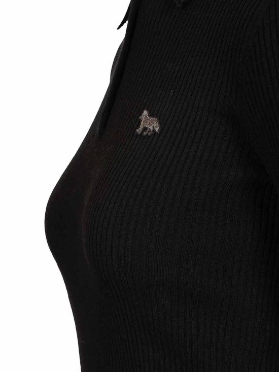 25FW 메종키츠네 폴로 티셔츠 PW00206KT1155P199 Black - MAISON KITSUNE