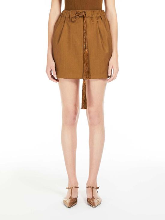 26SS 막스마라 미디 스커트 251110103160001E15 Brown - MAX MARA