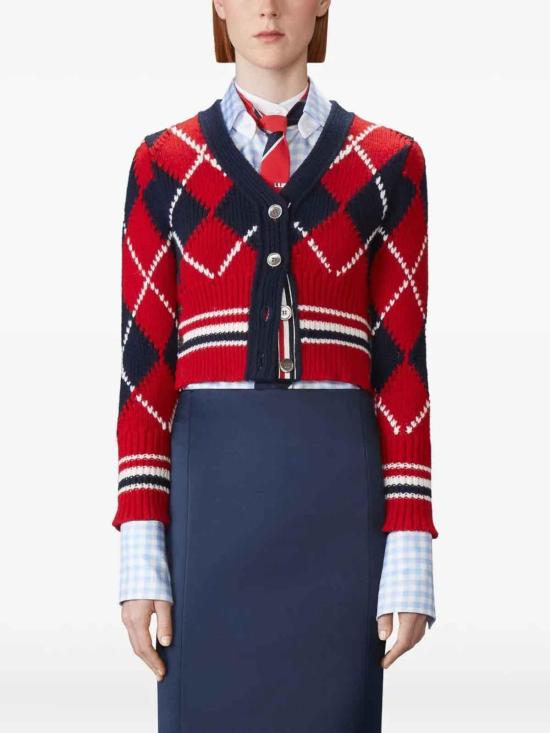 25FW 톰브라운 가디건 FKC679BY1029960 Red - THOM BROWNE