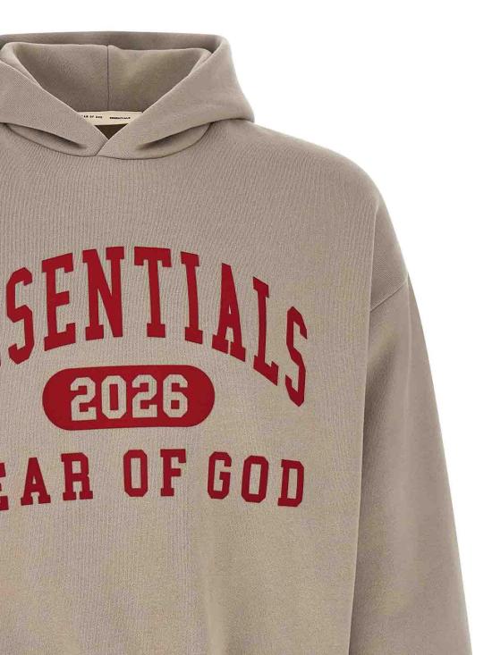 26FW 피어오브갓 후드 티셔츠 192HO256862FS Grey - FEAR OF GOD