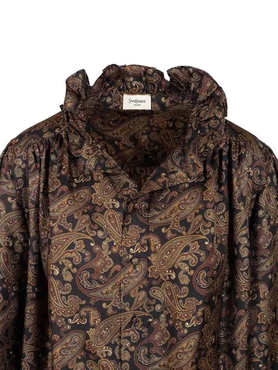 26SS 생로랑 미디 스커트 828304Y6K904775 Brown - SAINT LAURENT