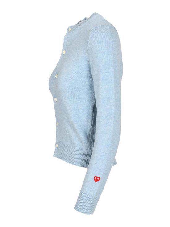 25FW 꼼데가르송 슬리브 스몰 하트 가디건 AXN0910512 Light Blue - COMME DES GARCONS