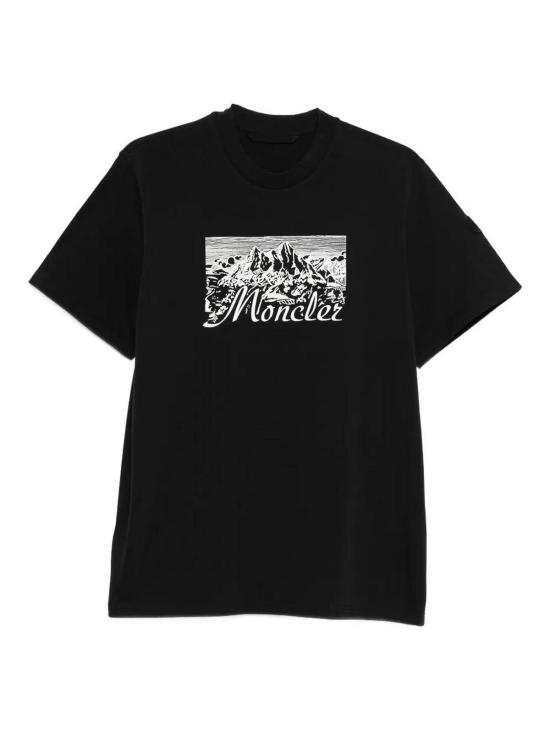 25FW 몽클레어 마운틴 로고 티셔츠 K20918C0003189AUG998 Black
