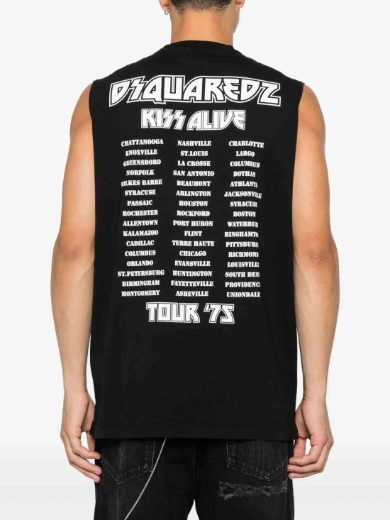 25FW 디스퀘어드2 반팔 티셔츠 S78GD0107D20035900 Black - DSQUARED2