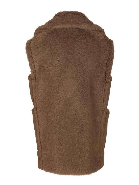 26FW 막스마라 테디 알파카 울 더블브레스트 베스트 25212762536005 Brown - MAX MARA