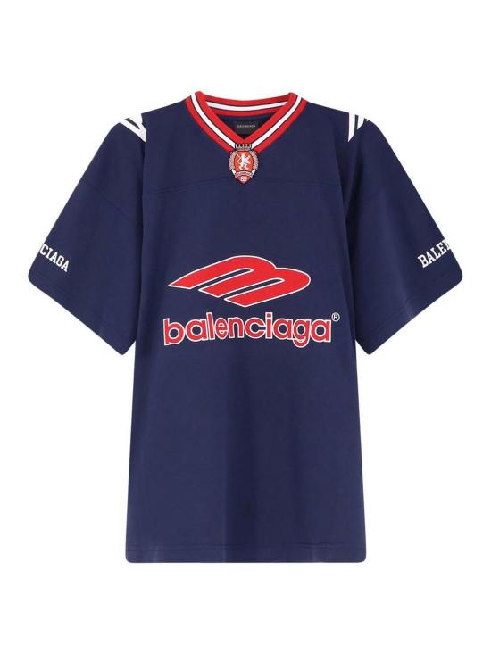 26SS 발렌시아가 반팔 티셔츠 857086TTVQ64030 Dark Blue