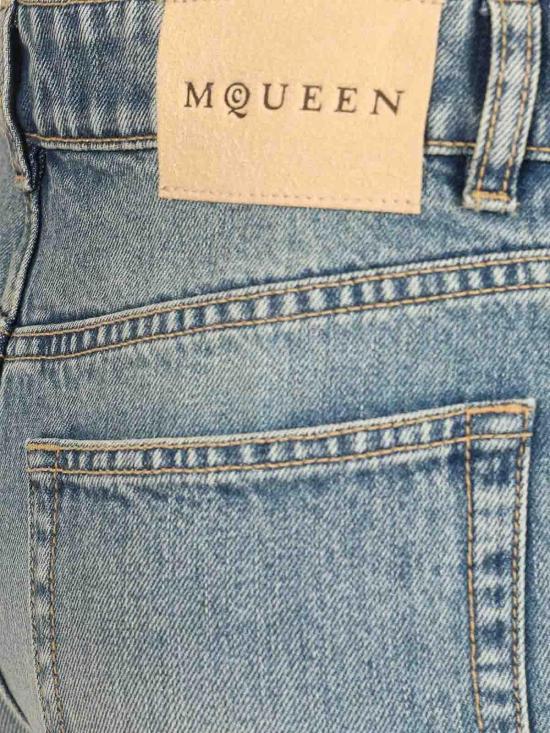 26SS 알렉산더 맥퀸 스트레이트 팬츠 846045QMAD04383 Blue - ALEXANDER MCQUEEN